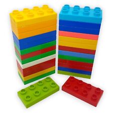 28x Lego Duplo Stein Platte Noppen 2x4 40666 Mehrfarbig Bausteine Flache Plate