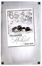 Hallmark Glückwunschkarte Eiserne Hochzeit 65 Jahre Ehe Gruß Hochzeitstag Eisen