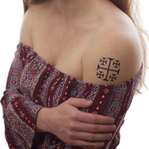 Jerusalemkreuz tattoo in - 2, x