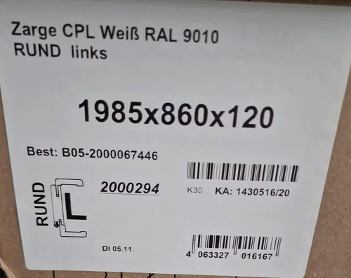 Hori zarge cpl - zarge, rundkante