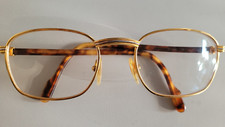 Cartier Vintage Glasses 22kt Gold Aube  Brown 1990s 54-21 Nos