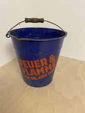 Emaille Eimer Werbung Blau