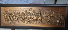 Kupfer Relief Bild, 94 cm x 35