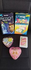 4 Spiele, Memory, Labyrinth, wer war´s, Uno Junior, Kinder,  Kartenspiel,