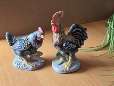 HUHN / HENNE und   HAHN  -- HÜHNER  vom LANDMARKT -- Deko - Keramik - Handarbeit