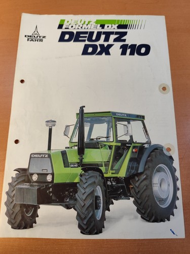 Deutz fahr 110 prospekt - deutz, dx