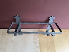 Wandregal rustikal Garderobe Schmiedeeisen Hammerschlag Regal Vintage Retro Deko