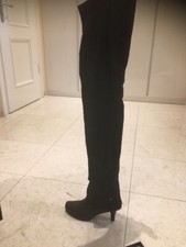 Chanel Overknee Stiefel Gr.40,5 Schwarz Thigh High Boots Black 