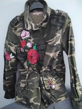 ? OSLEY ? CAMOUFLAGE JACKE ? Gr M L=40 42 ? APPLIKATIONEN ?  GRÜN?