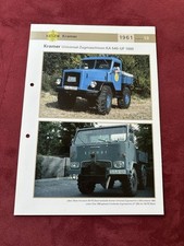 Kramer Traktor Dieselschlepper KA 540-UF 1000, 1961 Weltbild Prospekt Brochure