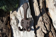 Doppel Wandhaken klassisch Garderobe Handtuchhalter Landhausstil antikbraun