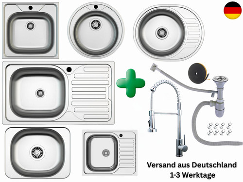 Edelstahl einbauspüle mit - edelstahl,