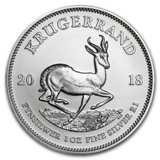 1 UNZE SILBER - AFRIKA KRÜGERRAND 2018 / SPRINGBOCK - SILBERMÜNZE SILBERBARREN 