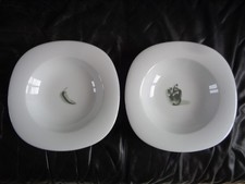 Rosenthal: Serie Suomi weiß, 2  Pastateller 28cm mit versch. Dekor