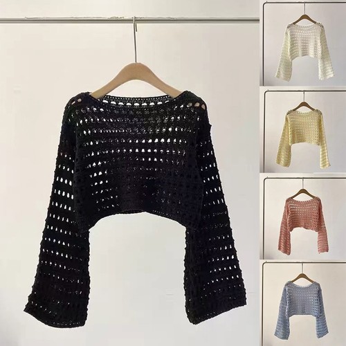 Stylischer schwarzer häkel - stylischer,