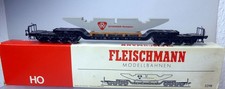 Fleischmann 5298 ; Tiefladewagen mit Betonteil "Dywidad" DB, wie neu in OVP/Y328