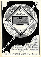 1930 * Original Werbung "Nora-Radio Typ K5w, Sendungen aus ganz Europa"