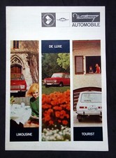 DDR Prospekt Auto Wartburg Automobile Limousine De Luxe Tourist Original 1969