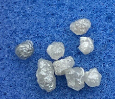 Roh Diamant Menge 8 Stück 1.95TCW Silber Grau Funkelnde Natur Irregular Form Mit