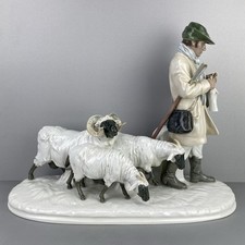 Große Figur "Schäfergruppe" v. Otto Pilz für Meissen Porzellan, 1. Wahl, 45 cm