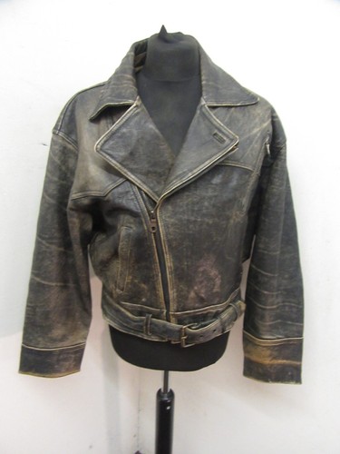 Vintage leder motorrad jacke - motorrad,