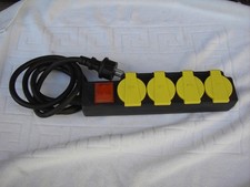 Stromsteckdosenleiste mit 4 Fachanschluss Garagensteckdose  Ein u. Ausschalter