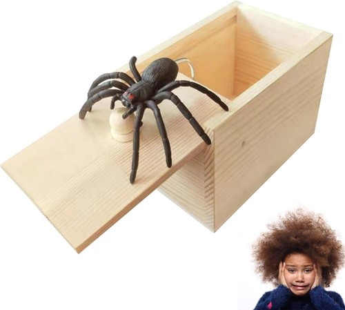 Holzbox spinne scherzartikel - holzbox,