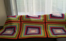 DECKE, WOLLDECKE HANDARBEIT, Patchwork,Tages-, Häkel-,Granny Square Decke 