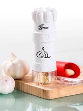 Genius Knoblauchpresse G5 3-tlg, Knoblauchschneider Garlic Press mit Auffangbehä