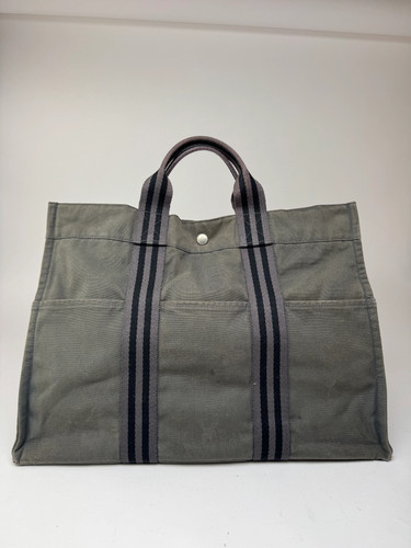 Vintage hermes canvas shopper - canvas,