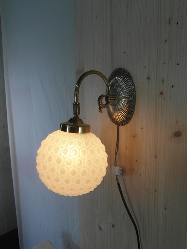 Wandlampe kugel messing unikat - wandlampe,