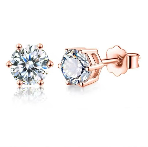 Ohrringe rotgold diamant - 1,
