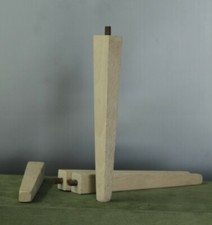 4x Möbelfüße 50/60er Jahre Möbelfuß Schrankfüße Tischbeine  gerade Massivholz 