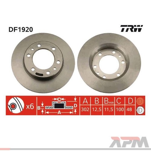 Trw df1920 bremsscheibe - 2x,