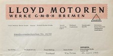 LLOYD Händlerrundschreiben Kundendienst-Brief 1960 - original deutsch - Borgward