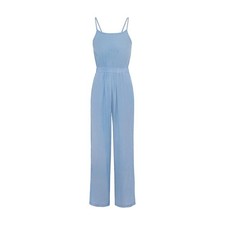 Marken Damen Jumpsuit Overall Einteiler Hosenanzug blau Gr. 36