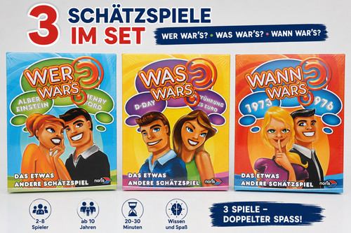 3er set noris schätzspiele - set,
