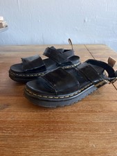 Dr. Martens Plateau Sandale Voss Mono  Chalk Schwarz EU 39 UK 6 Hydro Leather