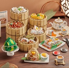 LOZ Yum Cha Dim Sum Food Set Building Blocks Mini Building Bricks Toy Gift Fun