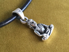 Massiver wundervoller 925 SILBER BUDDHA Anhänger/AMULETT aus Nepal