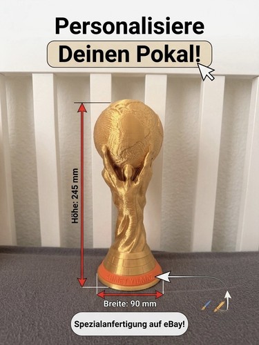 Pokal personalisiert mit - wm,