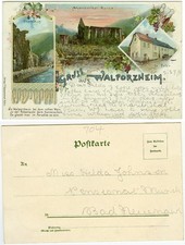 4 Litho Ansichtskarten, Walporzheim, Münster, Bremen