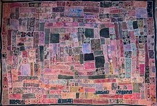 Wandbehang Wandteppich Indien Patchwork Rajasthan handgefertigt 205 x 140 cm