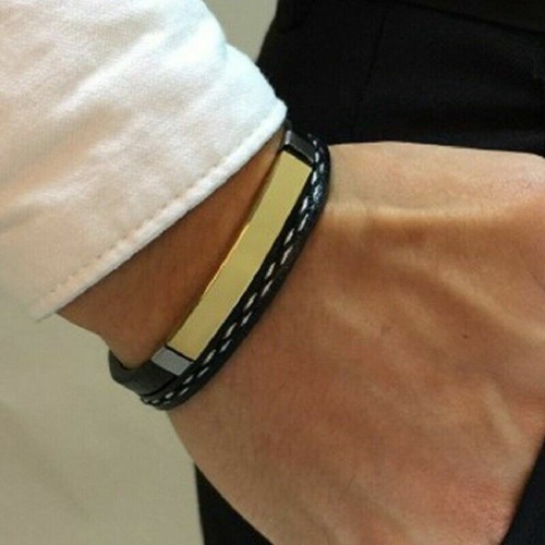 Herren armband schwarz echtes - armband,