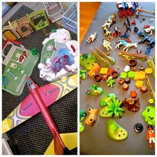 Playmobil Set Pferde Bäume Pferdeboxen, Brunnen, Flugzeug Usw