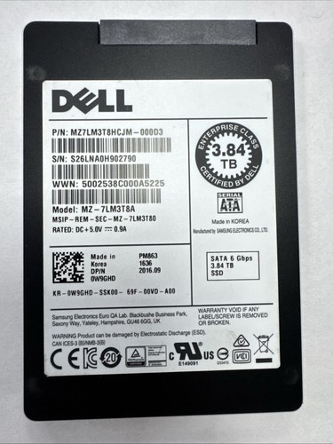 Dell pm863 7lm3t8a 84tb - pm863, 3.84tb