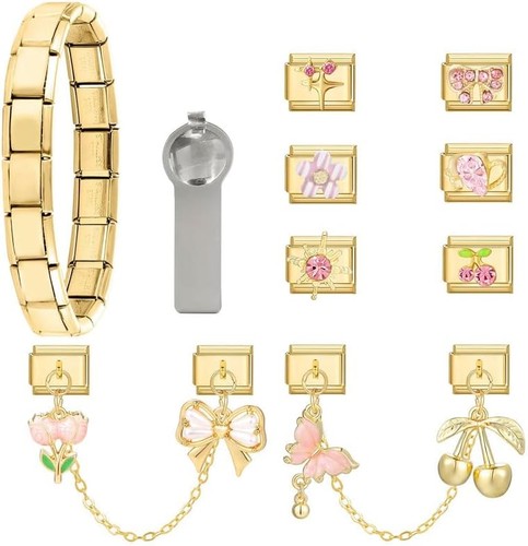 12pcs edelstahl charm - 12pcs,