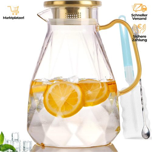 Glaskaraffe liter mit - glaskaraffe,