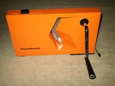 vintage 1970er Alexanderwerk Germany orange klappbare Brotschneidemaschine