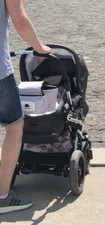 Emmaljunga Kinderwagen mit Babywanne und Sportsitz Leder Grau